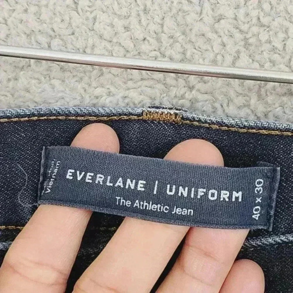 Everlane Mens Athletic Jeans 94% Organic‎ Cotton Denim Dark Wash Size 40x30 - Picture 6 of 8